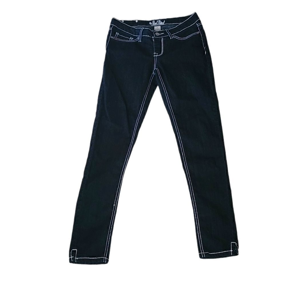 Red Rivet Black Jeans - Size M